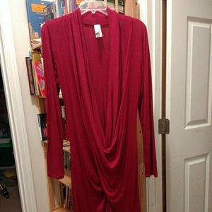 Wine colored Cowl Duster